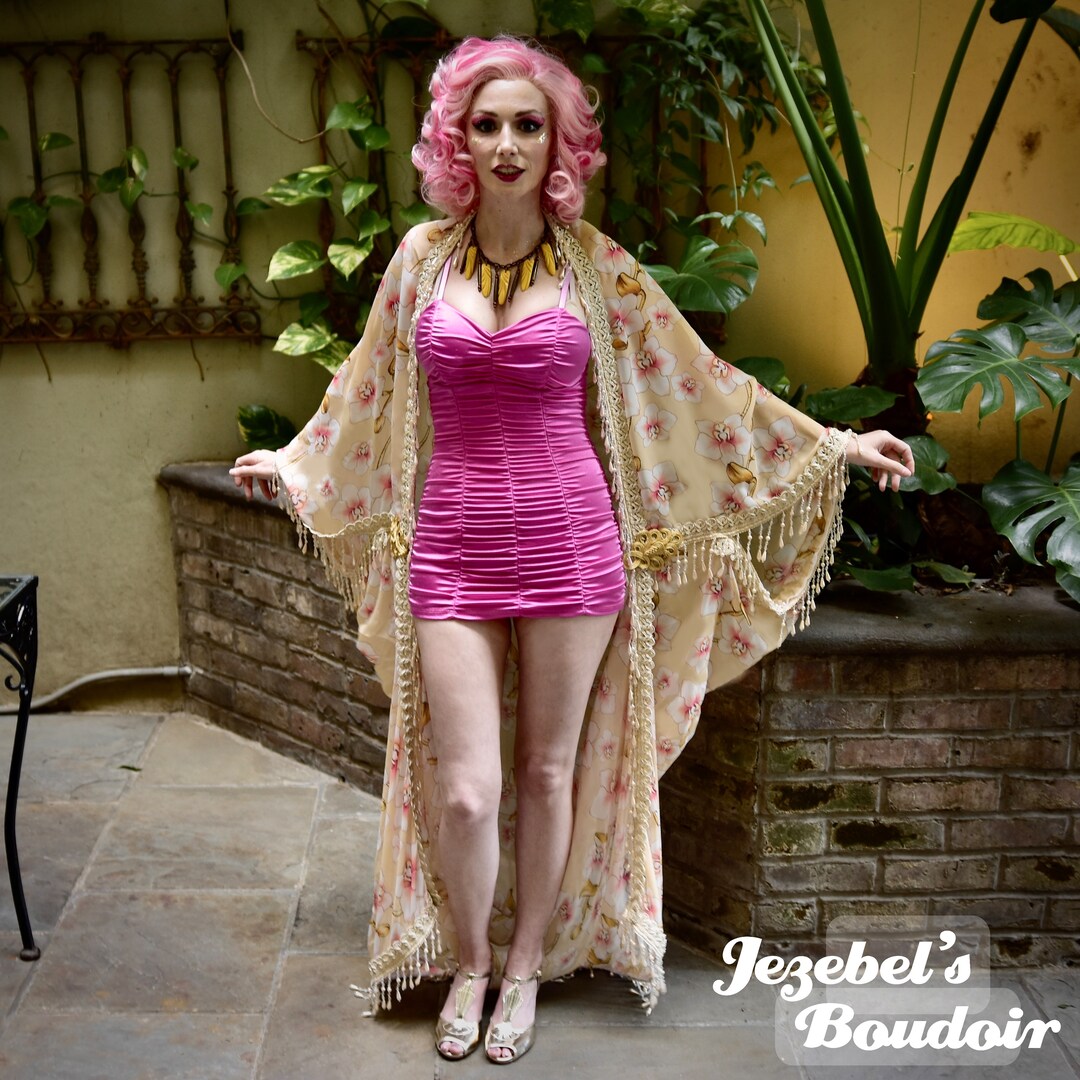 Sheer Robe Pearl Kimono, Orchid Tiki Caftan, Beaded Fringe Glam Dressing Gown, Graceful Tropical Kaftan Geisha Beach Wrap Oasis Cruise Asian | MakerPlace by Michaels Sheer Robe Pearl Kimono, Orchid Tiki Caftan, Beaded Fringe Glam Dressing Gown, Graceful Tropical Kaftan Geisha Beach Wrap Oasis Cruise Asian | MakerPlace by Michaels
